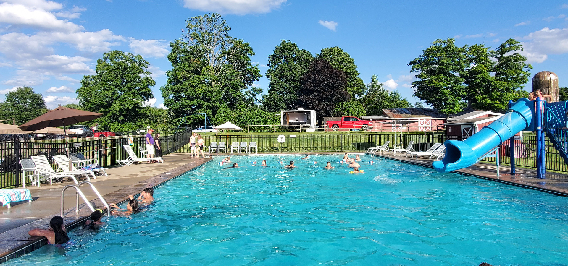Pool and campground wide shot